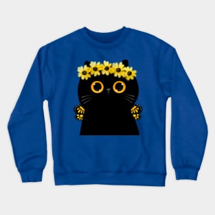 Black Eyed Susan Kitty Crewneck Sweatshirt